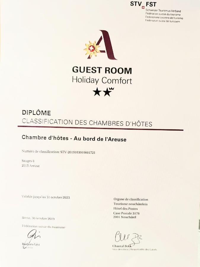 Chambre Aux Bord De L'Areuse Esterno foto
